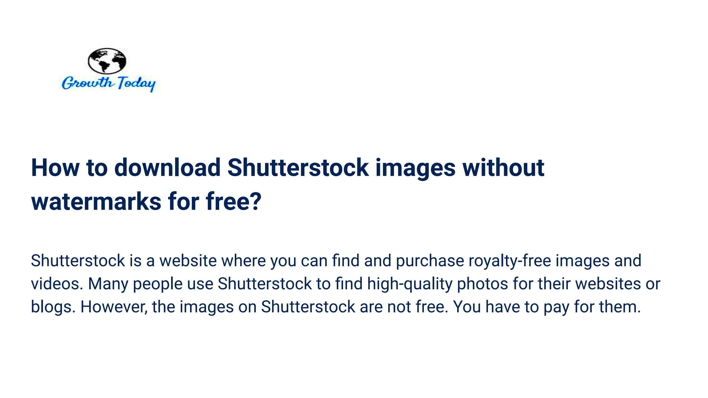 How to download Shutterstock images without watermarks for free by 