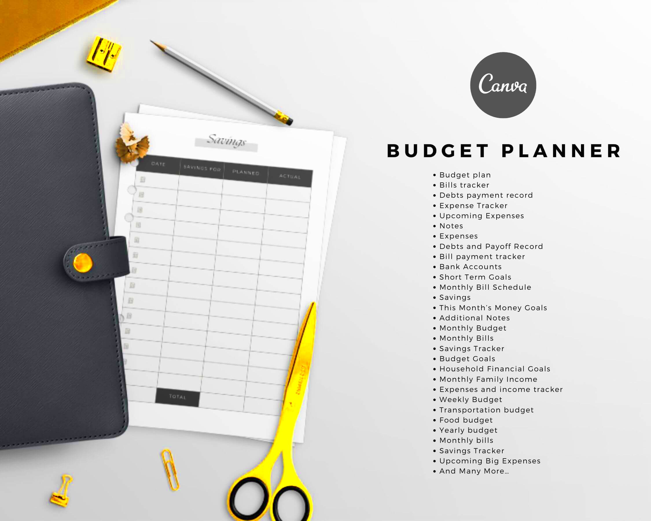 Budget Planner Canva Template The Blog Creative