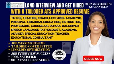 I Will Create a Professional ATS Resume for Teachers, Professors, and Lecturers