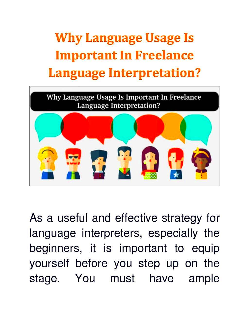 Freelance language interpretation converted