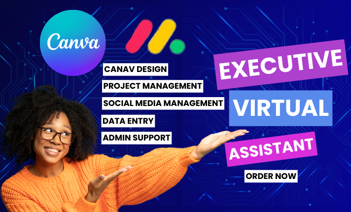 I Will Be Your Executive Virtual Assistant, Canva Virtual Assistant, Personal Assistant