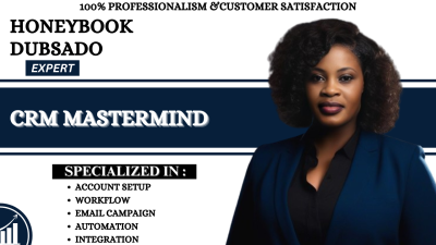 I Will Set Up Dubsado and HoneyBook CRM Accounts