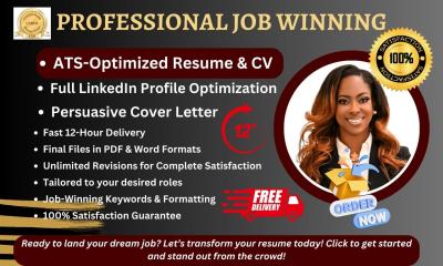 I Will Write, Edit, and Revamp Your Professional Resume, CV, Cover Letter, and LinkedIn Profile