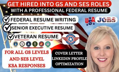 I Will Write Federal Resume Writing, ATS Resume Federal Resume for USAJobs