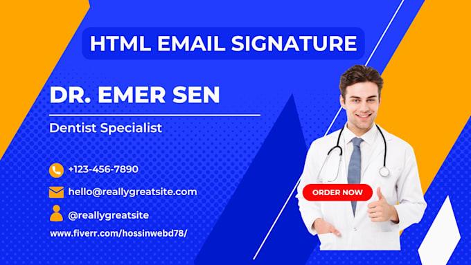 I Will Create a Custom Clickable HTML Email Signature for All Devices