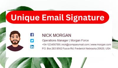 I Will Create a Modern Responsive Email Signature for Gmail and Outlook