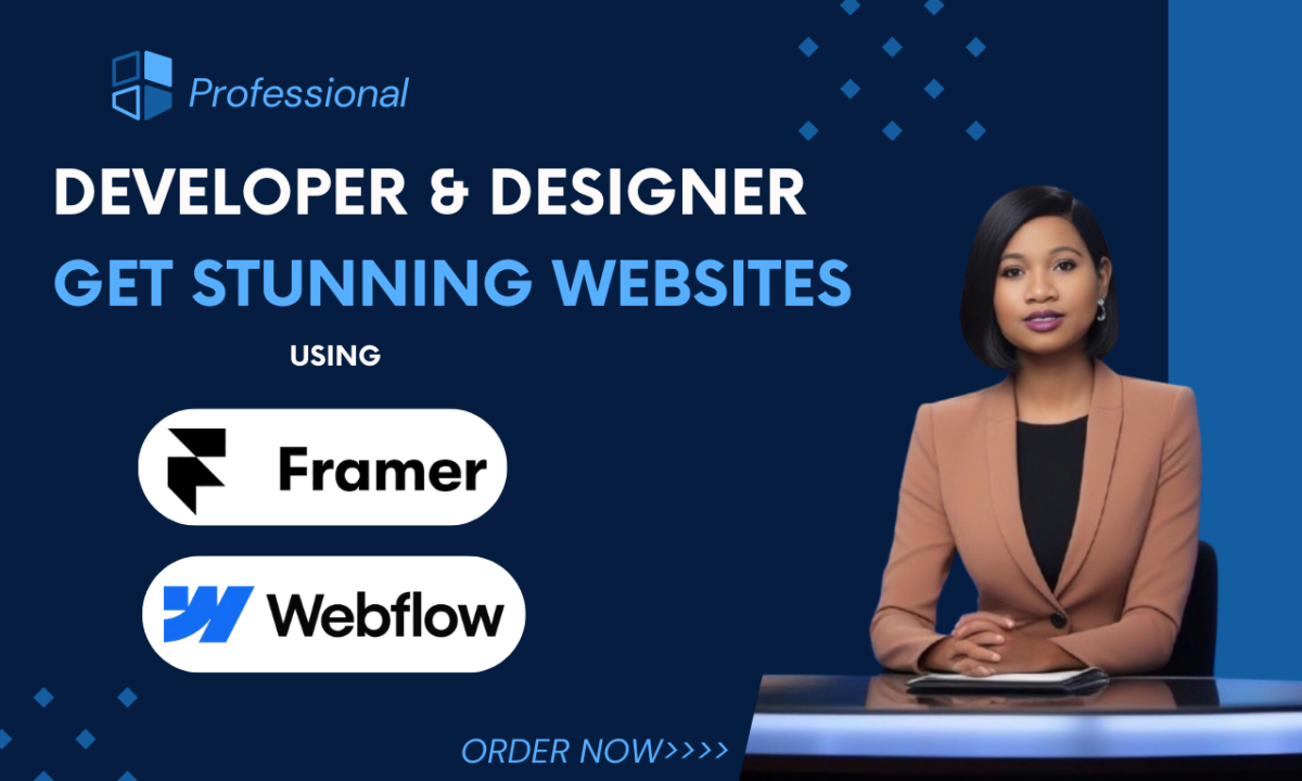 I Will Design or Redesign Stunning Website Using Webflow or Framer