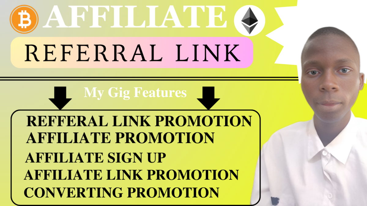 I Will Do Affiliate Link Promotion, Referral, Crypto Link Promotion, and Link Sign Up