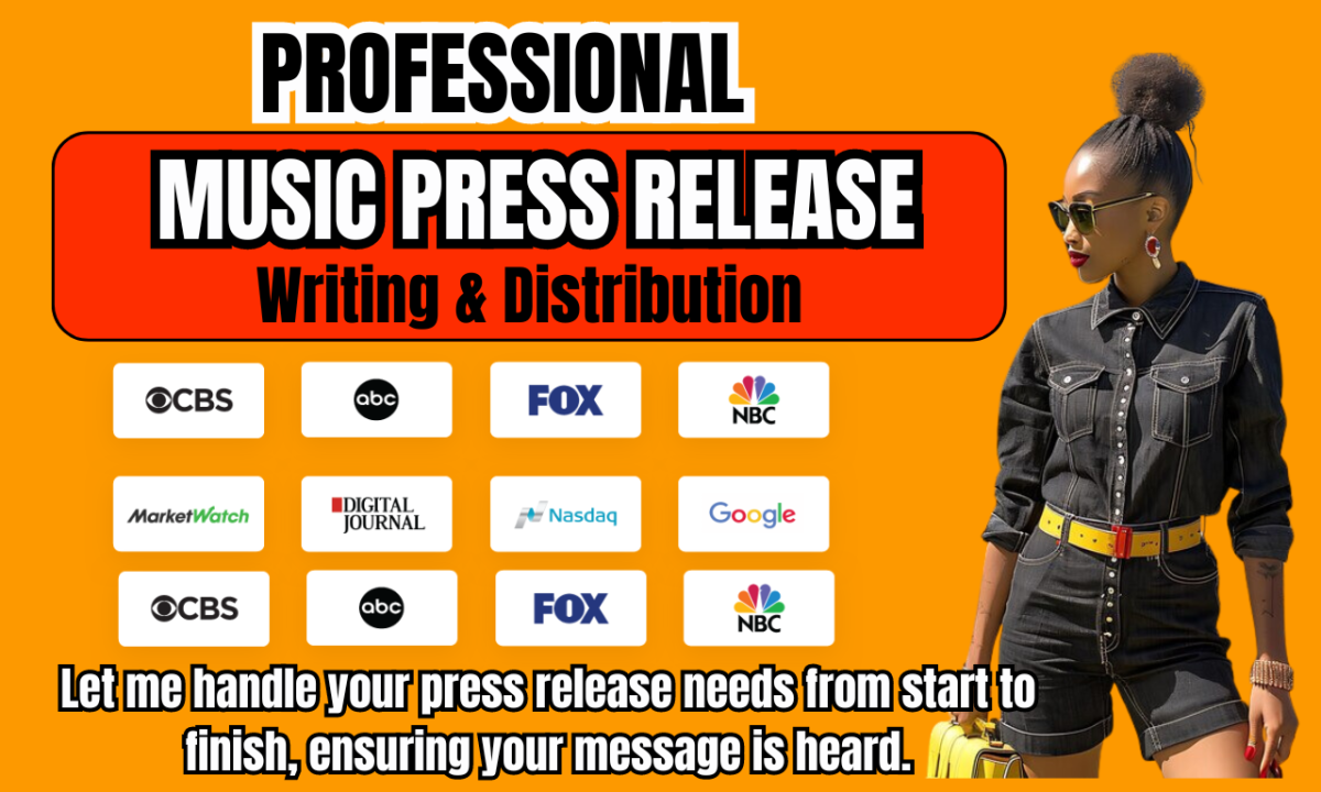 I Will Write and Distribute Your Music Press Release with PR Distribution