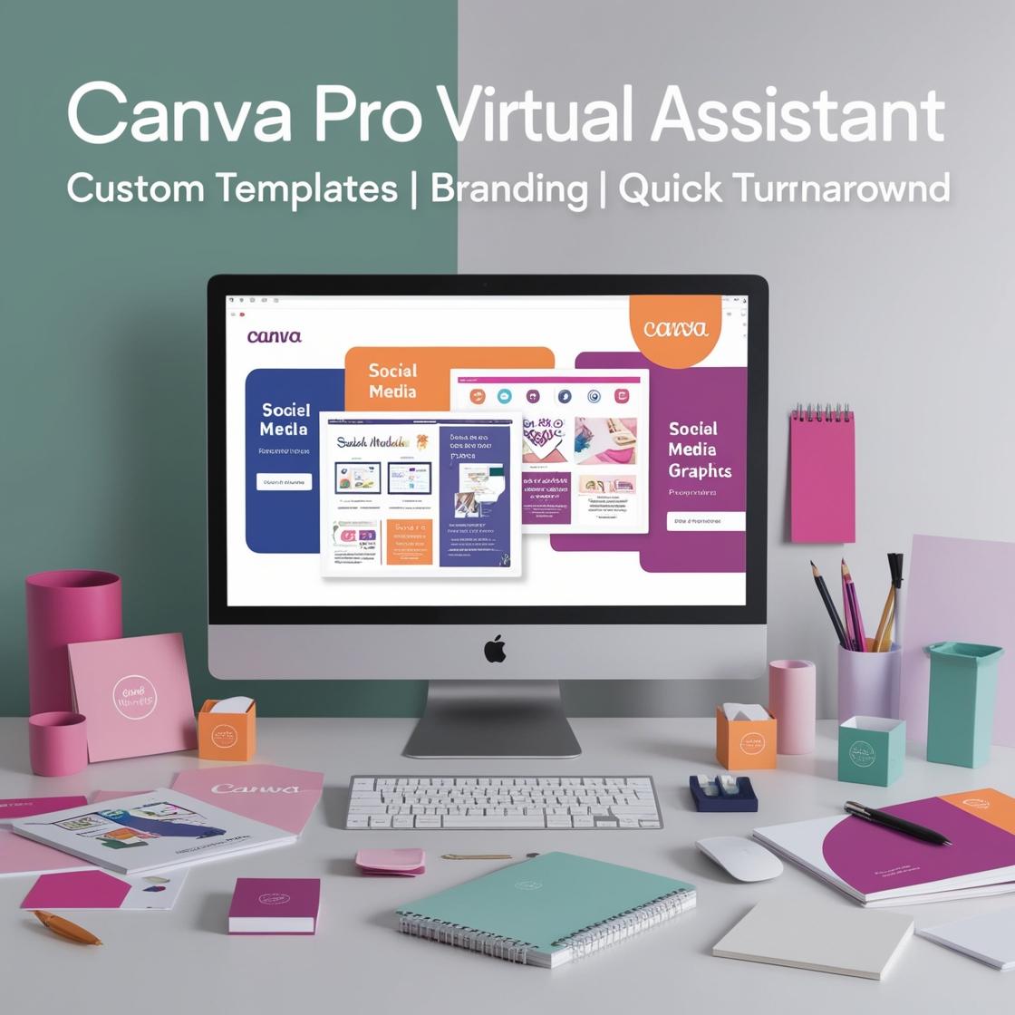 I Will Be Your Canva Pro Virtual Assistant & Designer for Custom Canva Templates