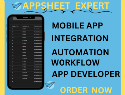 Mobile App Development with Google Sheets, AppSheet, AppScript Automation, and WebStart