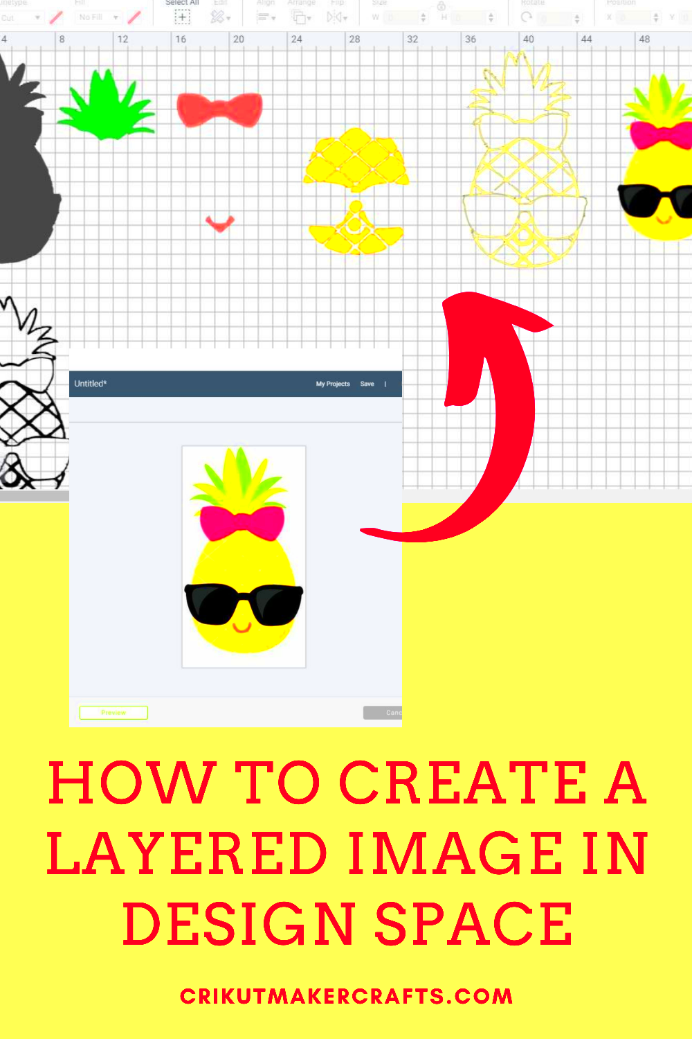 How to create a layered image on Cricut Cut N Make Crafts