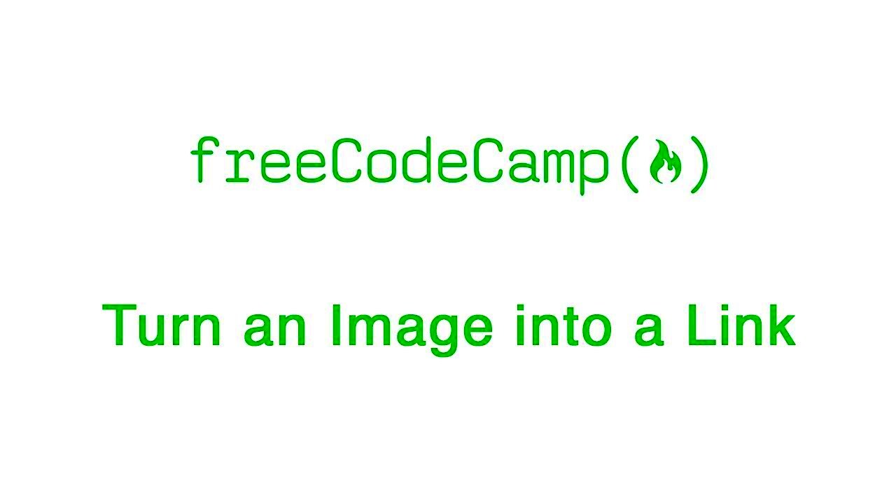 Basic HTML and HTML5 Turn an Image into a Link  freeCodeCamp  YouTube