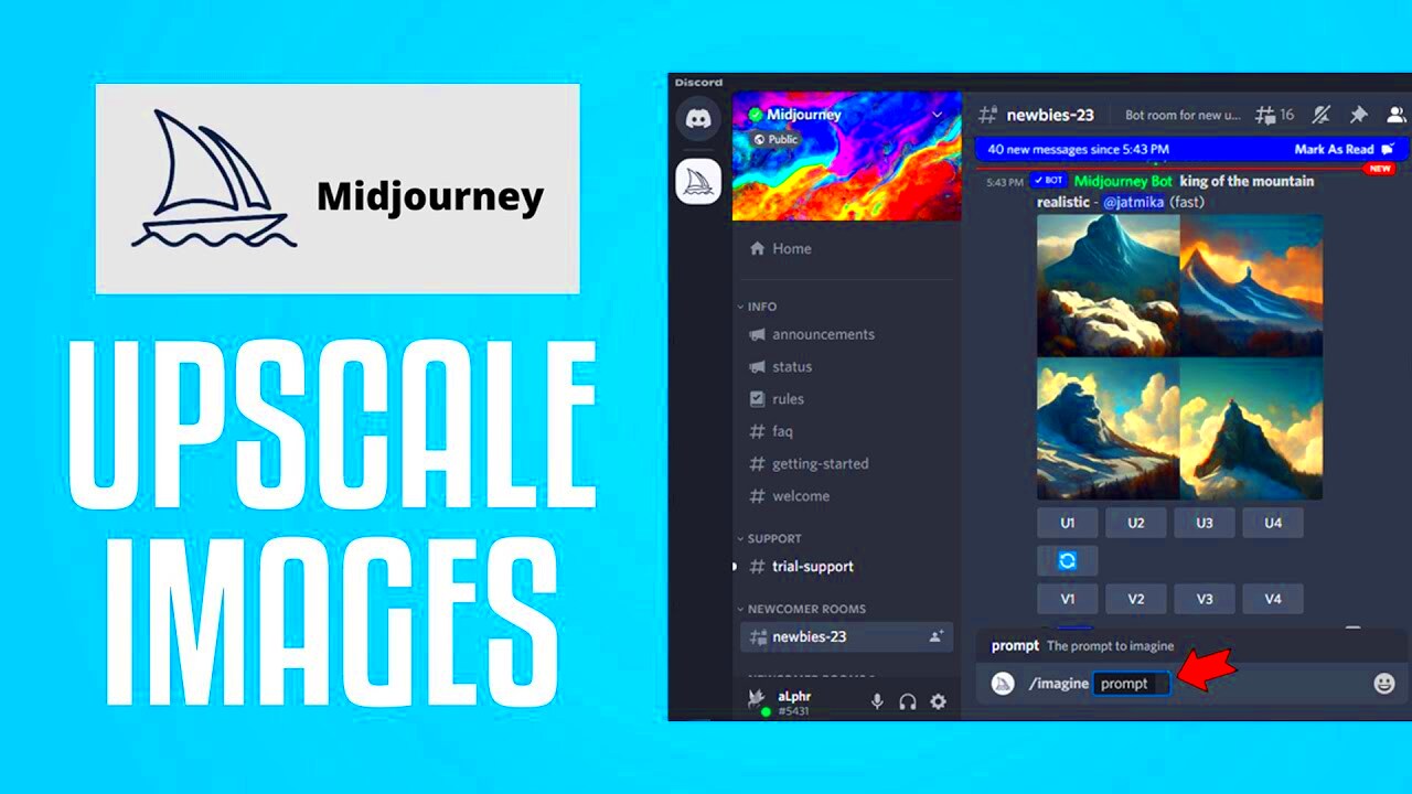 How To Upscale Midjourney Images For Printing  SIMPLE Method  YouTube