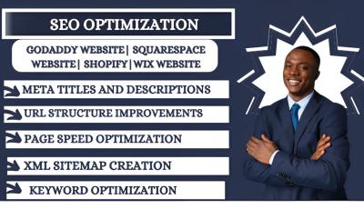 I Will Provide Comprehensive SEO Optimization for Your Squarespace, Shopify, GoDaddy, and Wix Website