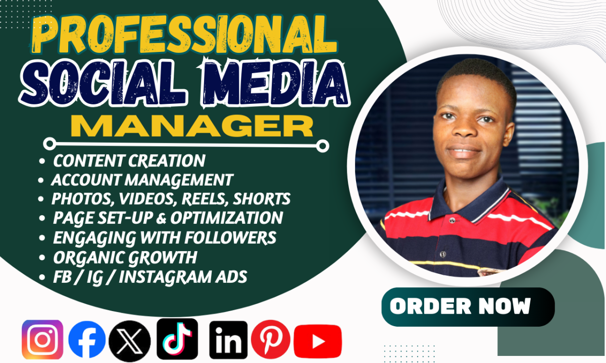 I Will Be Your Expert Social Media Manager for Facebook, TikTok, and Instagram Promotion