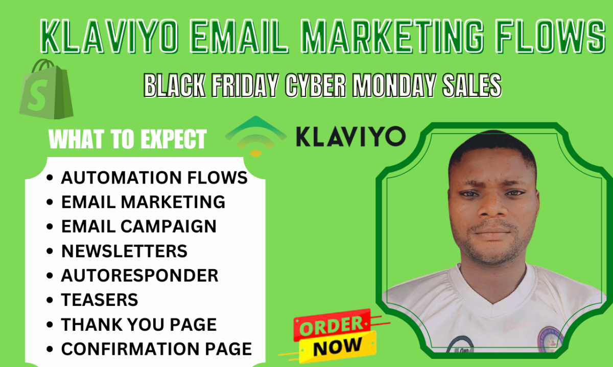 I Will Set Up Shopify Black Friday Sales Email Marketing BFCM Flows with Klaviyo