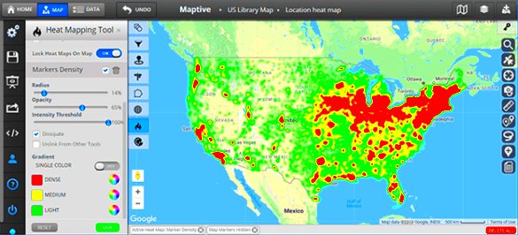 Heat Map Generator Create a Custom Heat Map  Maptive