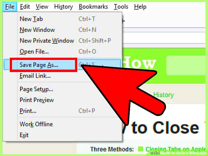 4 Ways to Save a Webpage  wikiHow