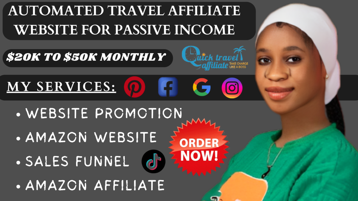 I will create automated travel affiliate website for passive income