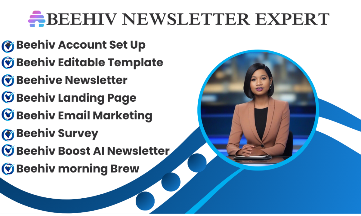 I Will Set Up Beehive Newsletter and Beehive Landing Page Design