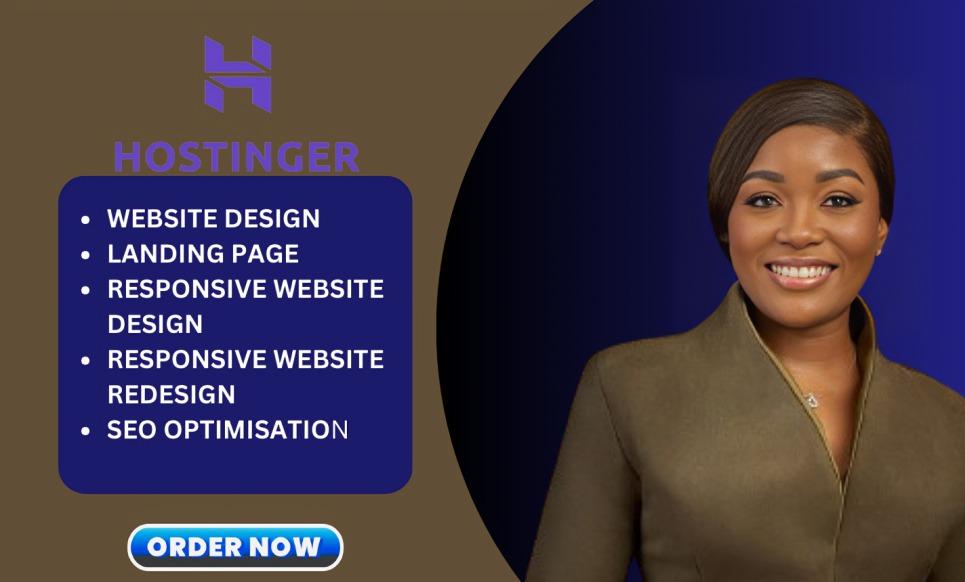 I Will Redesign Your Website on Hostinger or Bluehost with a Stunning Landing Page