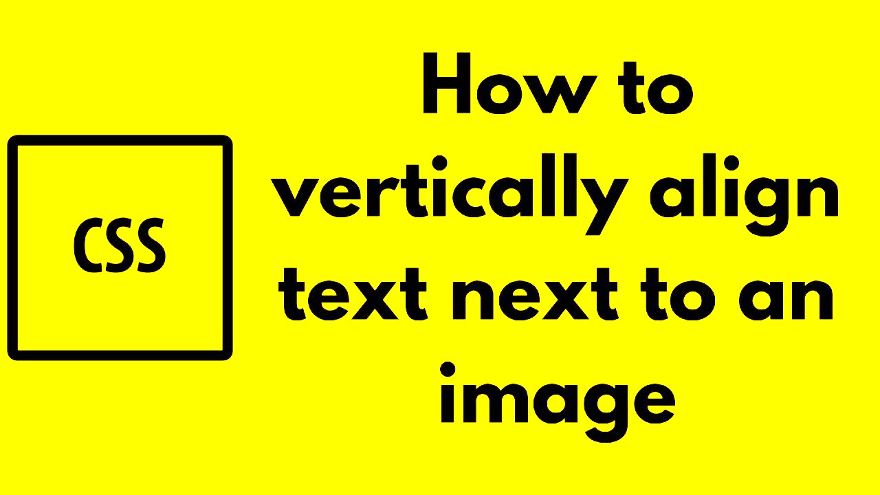 How to vertically align text next to an image using CSS  YouTube