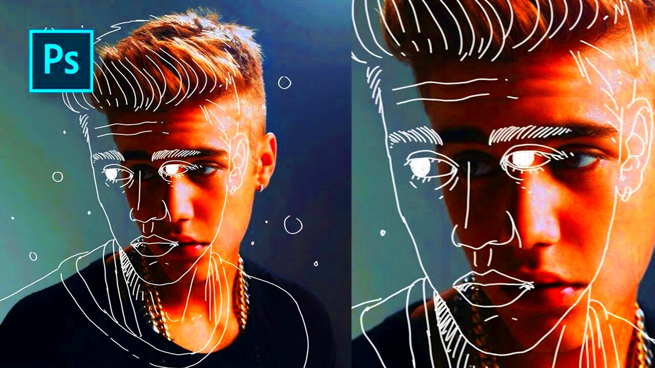 How to Create Outline Portrait Effect in Photoshop  Photoshop 