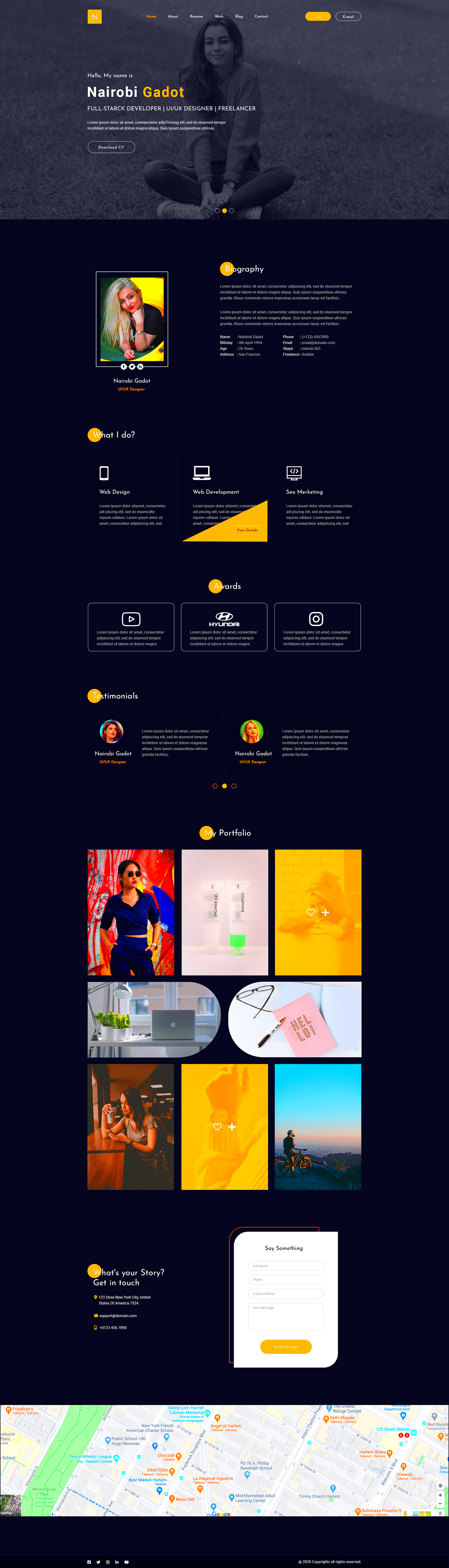 Personal Web Page Design on Behance