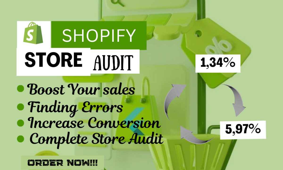 I Will Perform a Thorough Shopify Website Review and Audit to Enhance Your Store’s Conversion Rate