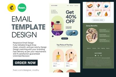 I Will Design Mailchimp Email Template