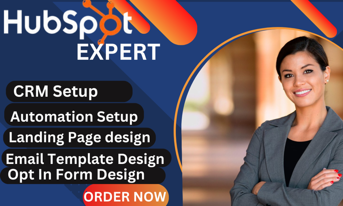 I Will Set Up HubSpot CRM, HubSpot Landing Page, HubSpot Email Template, and HubSpot Automation