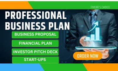 I Will Develop a Comprehensive Business Plan, Grants, Startups, Business Proposals, and Financial Plans