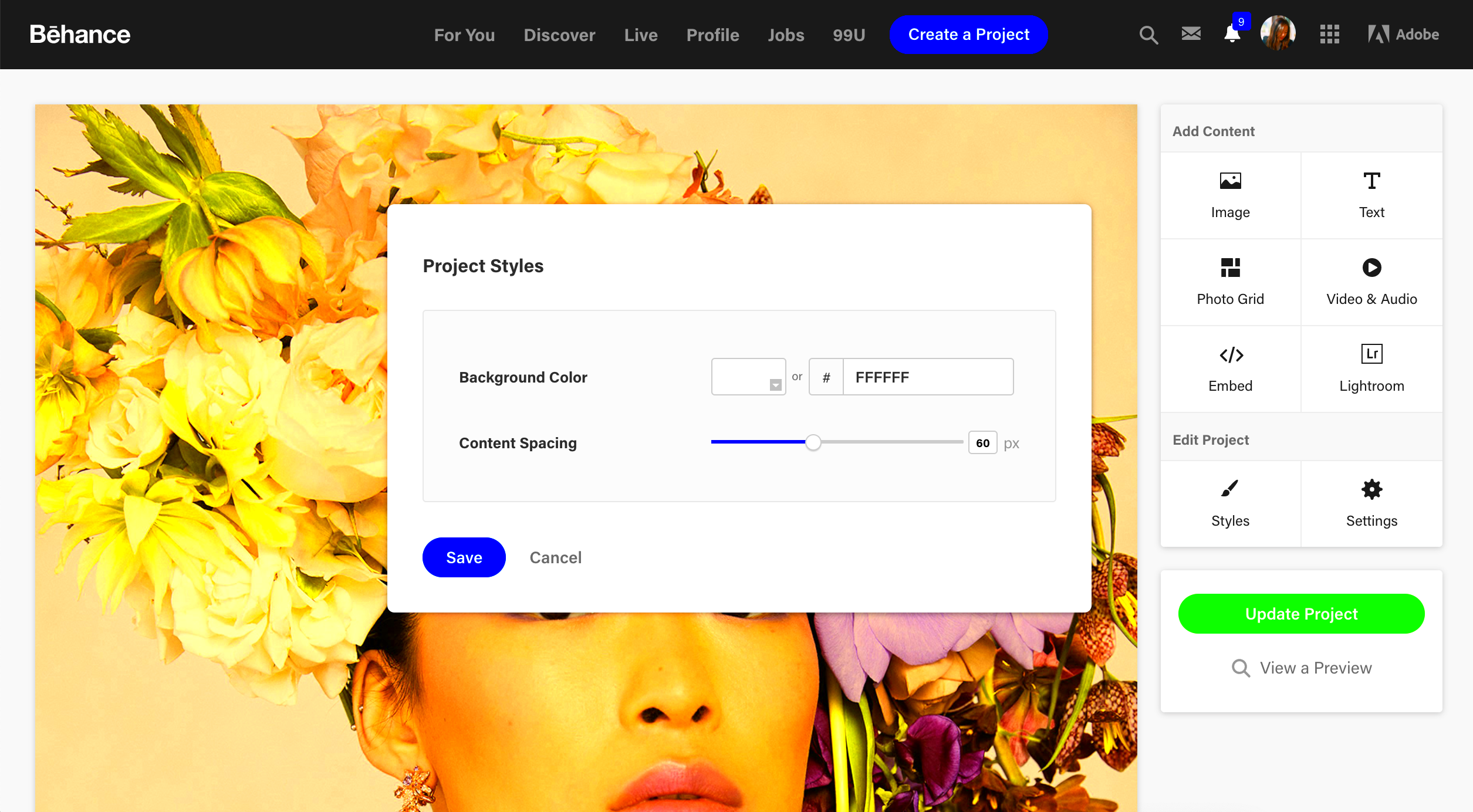 Guide Editing Styles Layout Behance Helpcenter