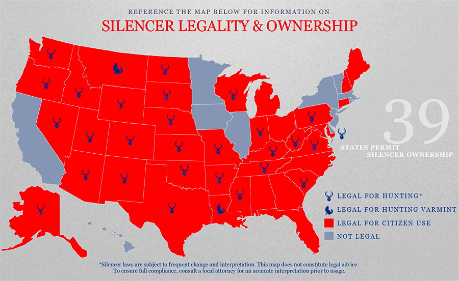 Silencer Facts 39 States Now Allow Sound Suppressor Ownership Daily 