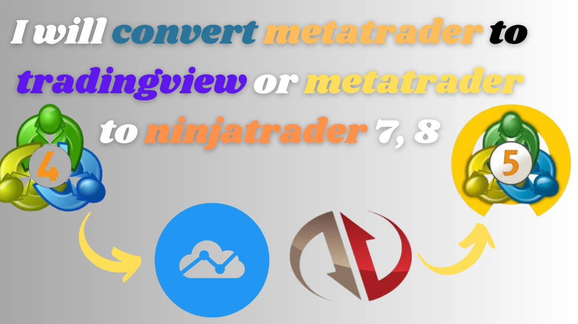 I Will Convert MetaTrader to TradingView or MetaTrader to NinjaTrader 7, 8