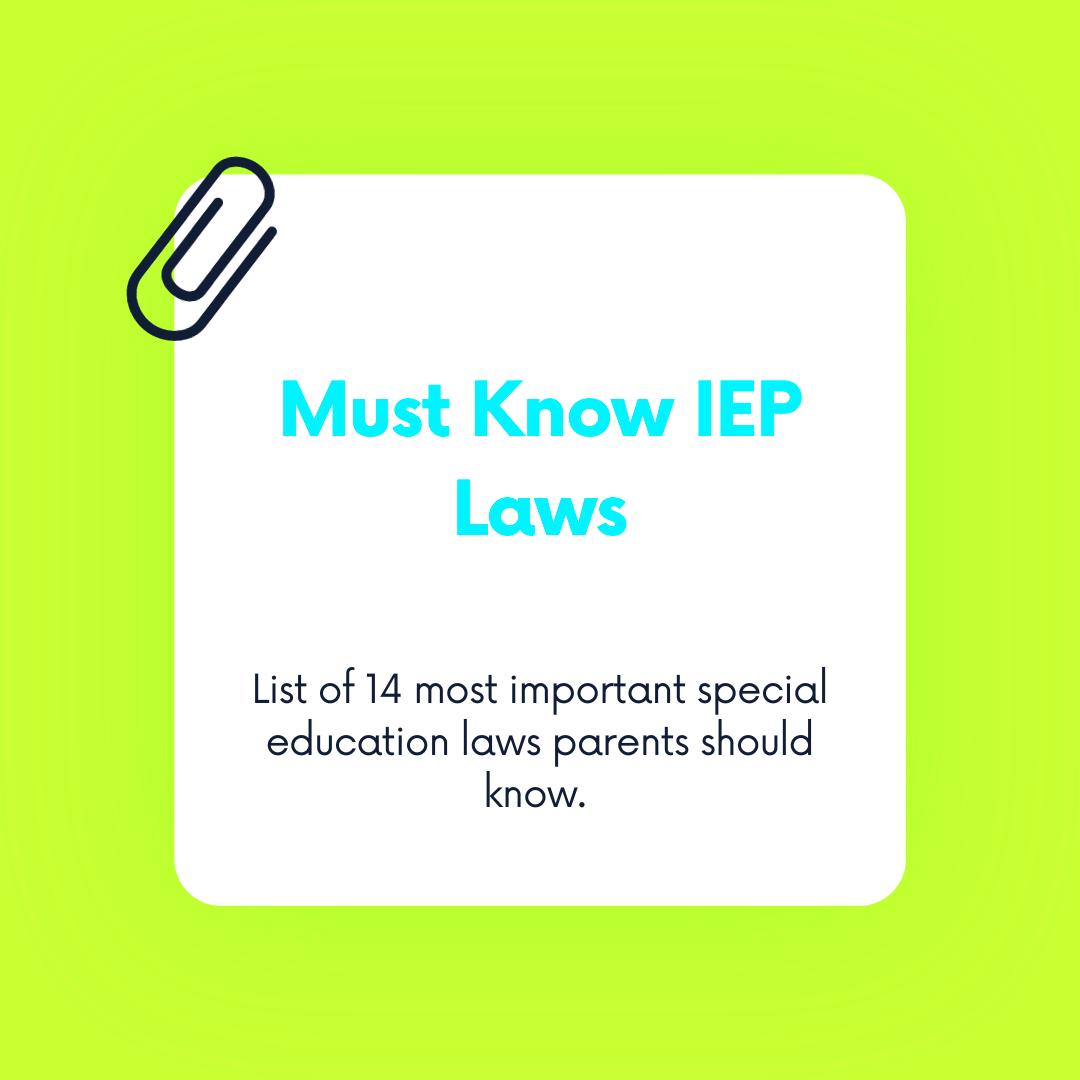 List of Special Education Laws 14 MUST Know IEP Laws PDF