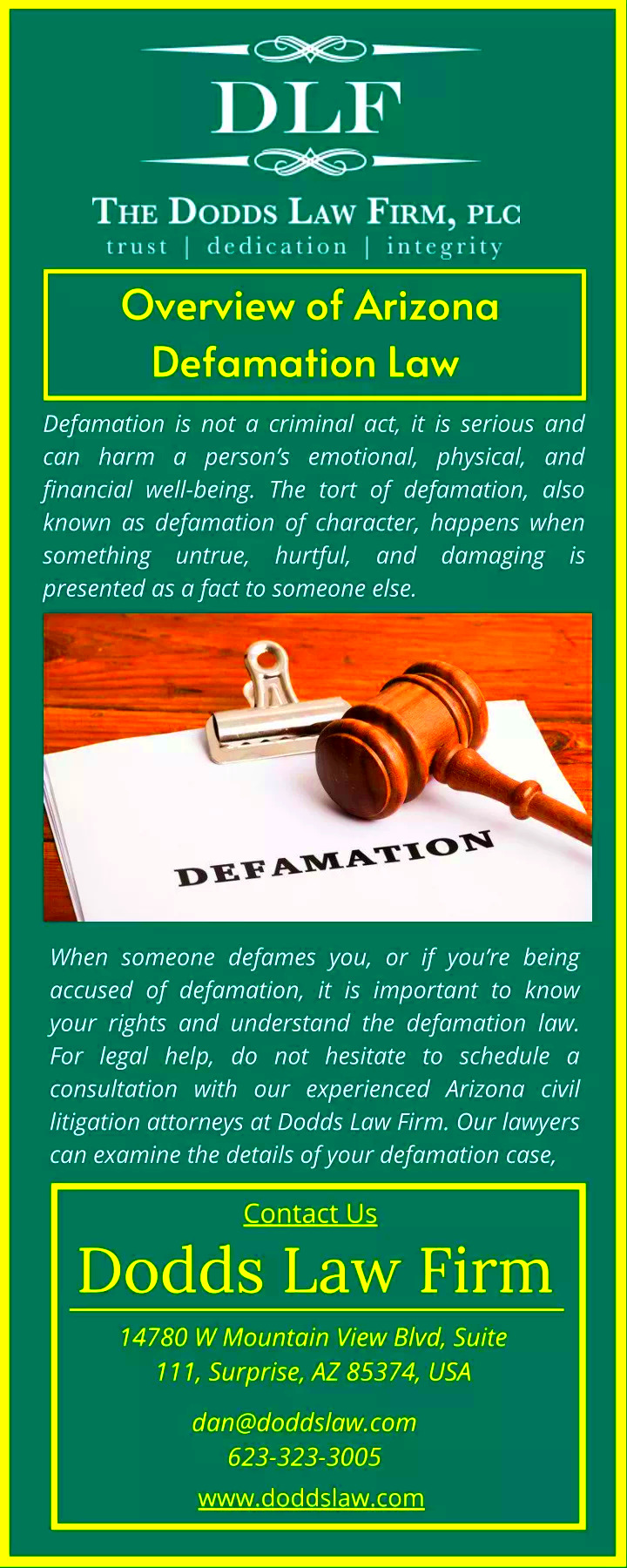 PPT An Overview of Arizona Defamation Law PowerPoint Presentation 