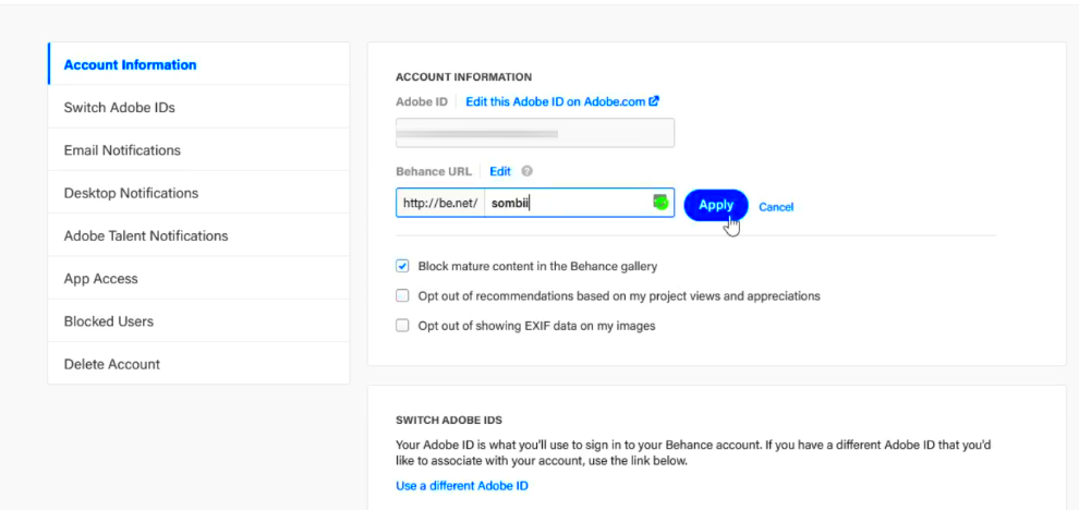 How To Change Behance Url Username