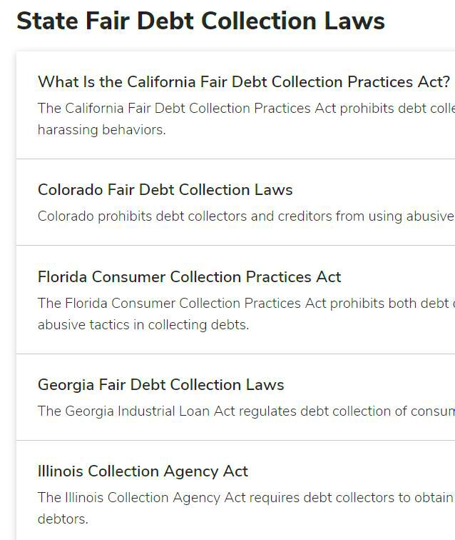 United States Debt Collection Laws