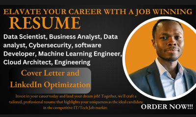 I Will Create Professional Resumes for Data Science, Cybersecurity, and Business Analysis