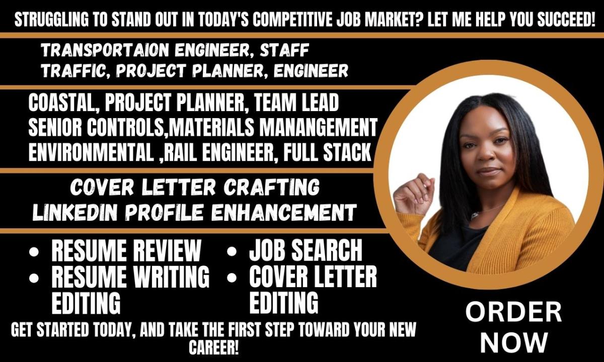 I Will Create a Job-Winning Transportation Engineer, Project Planner, Traffic Engineer Resume