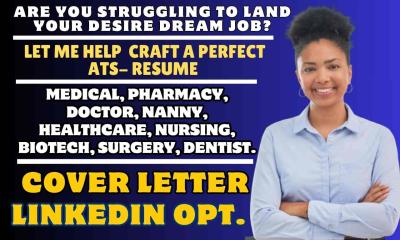 I Will Write a Professional Resume for Medical Esthetician, Nanny, Healthcare Midwife, Charge Nurse, and LPN