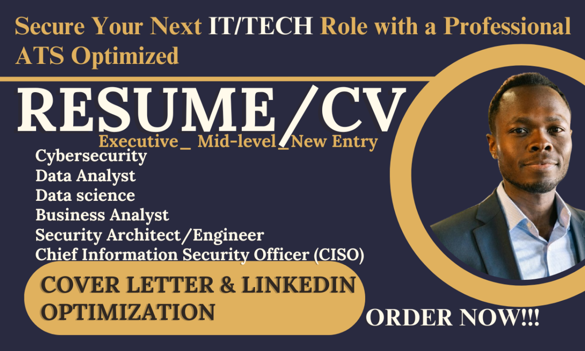 I Will Create Tailored, ATS Optimized Resumes for Cybersecurity Experts