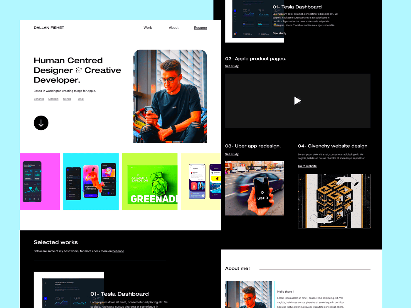 UX portfolio on Behance