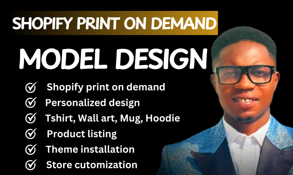 I Will Create Custom Personalized POD Design Shopify Website for Print on Demand