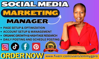 I Will Be Your Social Media Manager for Instagram Marketing, TikTok Shop, and Facebook Ads