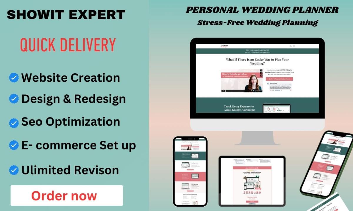 I Will Design or Redesign an Expert Showit Website and Customize Your Template