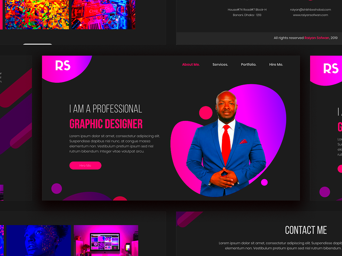 Designer Portfolio Website  Behance