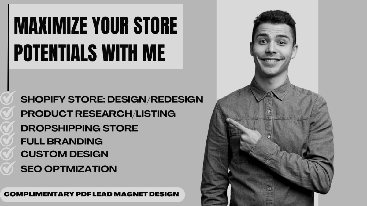 I Will Design Shopify Ecommerce Website, Build Shopify Online Store